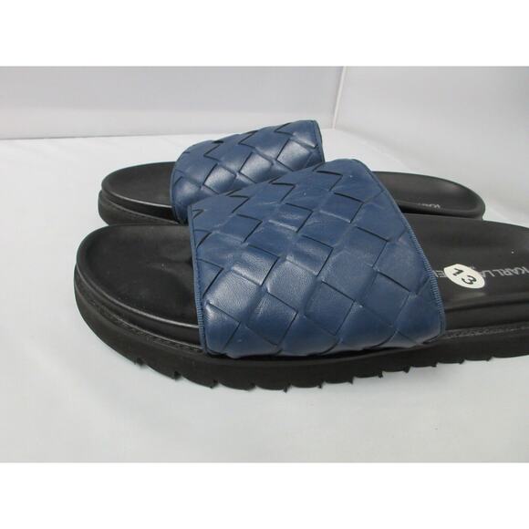 Karl Lagerfeld Paris Leather Weave Slide Size 13 Dark Blue / Black - LF1S2124 main image 7
